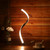 Neoglint 10W Spiral LED Table Light Dimmable 3 Lighting Colors Bedside Desk Lamp Nightstand Lamp for Bedroom Living Room Office