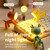 Cartoon Night Light Kid Lamp Mini Deer LED Desk Lamps Cute DIY Portable with Adjustable Phone Holder for Kids Students Bedroom Bookends Nursery Room