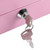 1Pc Mini Portable Steel Petty Lockable Cash Money Coin Safe Security Box Household Pink