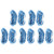 10Pcs Chenille Mop Slippers Multifunction Floor Cleaning Shoes Dust Cleaner AccessoryBlue