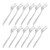 12Pcs Stainless Steel Forks Multifunctional Tasting Appetizer Cake Dessert Salad Fruit Fork