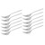 12Pcs Stainless Steel Forks Multifunctional Tasting Appetizer Cake Dessert Salad Fruit Fork