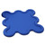 Cup Mat PVC Irregular Shape Heat Resisting Waterproof Household Bowl Mat for Kitchen Blue
