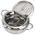 304 Stainless Steel Frying Pot Temperature Controllable Mini Cooking Fryer with Thermometer for KitchenStainless Steel Color 304 Stainless Steel 24cm / 9.4in