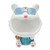 Desktop Storage Organizer Cute Tiger Big Mouth Decoration Ornament Resin Candy Bowl Key Storage Bowl Holder for Home Entrance White
