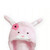 Kids Hooded Blanket Wearable Blanket Soft Cozy Coral Velvet Animal Shaped Cloak for Baby Children Pink Rabbit