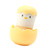 Eggshell Chicken Cleaning Brush Cartoon Kitchen Cleaning Scrubbers Fiber Ball Head with Detachable Handle for Bowls Pots Yellow