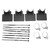 4 Sets Swimming Pool Pipe Holder Prevent Pipe Slip Cable Ties Stainless Steel Hose Clamp Swimming Pool Hose Holder Black