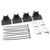 4 Sets Swimming Pool Pipe Holder Prevent Pipe Slip Cable Ties Stainless Steel Hose Clamp Swimming Pool Hose Holder Black