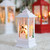 Outdoor Christmas Lantern Battery Operated Lighted Small Wind Lamp Deer / Snowman / Angel / Santa Claus Christmas Decorations Hanging Lantern Xmas Tree Pendant Novel Props Light for Party Home Porch Events Bar