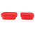 2Pcs Resuable Silicone Fryer Liner Collapsible Square Silicone Fryer Pot for Baking Cakes Bread Meat Red