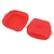 2Pcs Resuable Silicone Fryer Liner Collapsible Square Silicone Fryer Pot for Baking Cakes Bread Meat Red