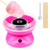 Portable Cotton Candy Machine Desktop Cotton Candy Maker 450W Candy Floss Machine with Splash Prevention Bowl Sugar Scoop 10pcs Candy Sticks for Home Use
