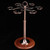 Desktop Iron 6 Bottles Wine Cup Rack Glass Holder Display Shelf Organizer DecorationBronze