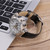 Multifunctional Lighter USB Rechargeable Windproof Flamless Cigarette Lighter & Watch (Silver)