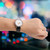 Multifunctional Lighter USB Rechargeable Windproof Flamless Cigarette Lighter & Watch (Silver)