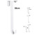 Adjustable Wreath Door Hanger Damage Free Wreaths Hanging Over The Door Hooks Iron Door Hanger for Christmas Wreath White