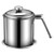 Oil Filter Pot Stainless Steel Food Grade Dust Proof Fine Mesh Grease Strainer Storage Can with Lid for Kitchen1.3L (410) With Plate Line Handle