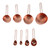 8Pcs Stainless Steel Measuring Cup Spoon Set with Scales Home Kitchen Baking AccessoryRose Gold