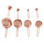 8Pcs Stainless Steel Measuring Cup Spoon Set with Scales Home Kitchen Baking AccessoryRose Gold