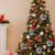 Artificial Christmas Flower 4.7in Wide Durable Silk Plastic Glitter Powder Faux Silk Flower