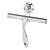 Stainless Steel Glass Cleaner Window Wiper Bathroom Glass Tile Scraper with Suction Cup Hook