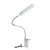 Gooseneck LED Work Light Silver C Clamp LED 21W Dimmable Machine Tool Work Light Aluminum Gooseneck Light  100‑240V