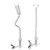 Gooseneck LED Work Light Silver C Clamp LED 21W Dimmable Machine Tool Work Light Aluminum Gooseneck Light  100‑240V