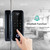 Smart Fingerprint Glass Door Lock 4 Ways to Unlock Intelligent Audio Navigation Remote Control Anti-peep Anti-decode Touchscreen High End for Left & Right