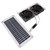 50W Solar Panel Fan Kit Solar Powered Panel with Dual Solar Exhaust Fan for Outside Greenhouse Shed Chicken Coop