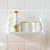 Wall Mounted Shelf Hole Free Installation Small Doll Shape Large Capacity Plastic Stable Load Bearing Storage Rack White