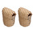 2PCS Natural Bamboo Nest Bird House Hand Made Bird Nest with Hook for Outdoor Garden