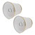 2PCS Fabric Lampshade European Style Lamp Shade for E14 Screw Chandelier Wall Lamp Beige White Gold Edging
