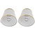 2PCS Fabric Lampshade European Style Lamp Shade for E14 Screw Chandelier Wall Lamp Beige White Gold Edging