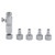 Disconnect Adapter Airbrush Air Horse Quick Connecter Set 1/8'' Fittings Part with 4 Fittings