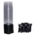 50Pcs Square Cake Packaging Box Food Grade PET Material Transparent Pastry Box for Packing CakesBlack