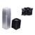 50Pcs Square Cake Packaging Box Food Grade PET Material Transparent Pastry Box for Packing CakesBlack