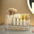Portable Plastic Lipsticks Shelf with Compartments Desktop Transparent Cosmetic Lipsticks Organizer Uncovered Transparent