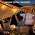 LED Camping Light USB Rechargeable Outdoor Tent Colorful + Warm Ambiance String Light Tape Measure Storage Camping Light
