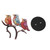 Birds On Branch Ornaments Craft Acrylic Colorful Vivid Flat Animal Statue Decoration for Desktop Office Home 3 Birds in Same Direction