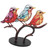 Birds On Branch Ornaments Craft Acrylic Colorful Vivid Flat Animal Statue Decoration for Desktop Office Home 3 Birds in Same Direction