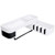 No Drilling Corner Shower Shelf Wall Mounted Bathroom Storage Rack with Towel Hook(White Black )