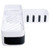 No Drilling Corner Shower Shelf Wall Mounted Bathroom Storage Rack with Towel Hook(White Black )