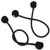 2Pcs Classical Round Ball Magnetic Curtain Tiebacks Curtain Buckle Tie Backs Holder AccessoriesBlack