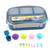 16PCS Set Bento Box Reusable 1300ml 4 Compartment Adult Lunch Box with Spoon for Fruit Lunch Blue
