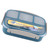 16PCS Set Bento Box Reusable 1300ml 4 Compartment Adult Lunch Box with Spoon for Fruit Lunch Blue