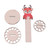 Wooden Christmas Money Holder Desktop Ornaments Multiple Holes Double Layer Cash Holders for Decorations Type E