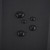 Black Wall Pattern Shower Bath Curtain Waterproof Bathroom Curtain   Hanging Hooks #1