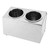 Kitchen Utensil Holder Multi Functional Non Slip Bottom Stainless Steel Knife Fork Storage Bucket 2 Holes