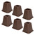 6 Pcs Furniture Risers Plastic Antislip Bed Risers Wood Grain for Storage Desk Sofa Chair Washing Machine